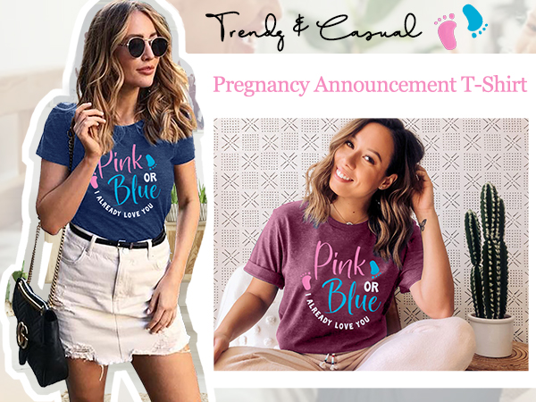 Trendy Gender Reveal Maternity Outfit Ideas