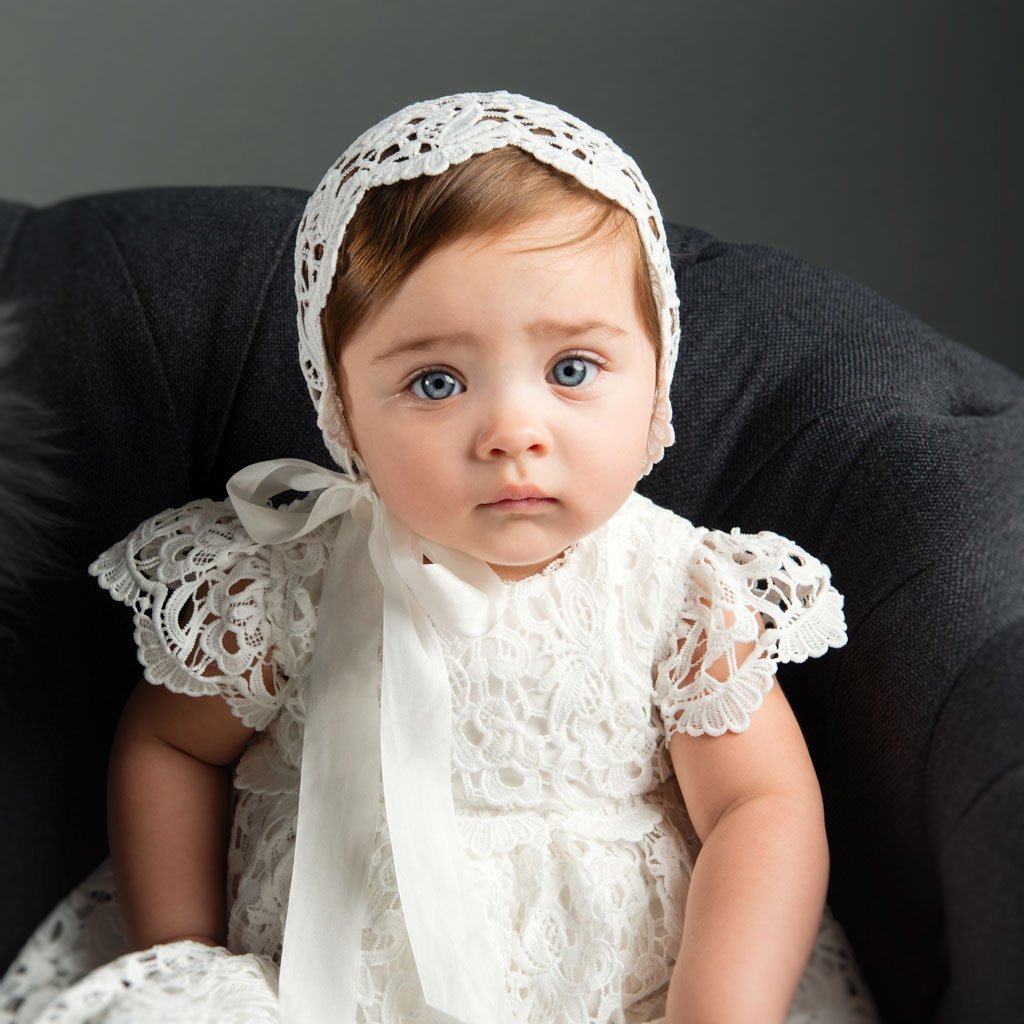 White Christening Garment for Infants