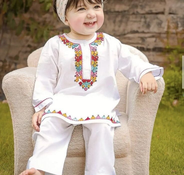 White Kurta Pajama for Girls