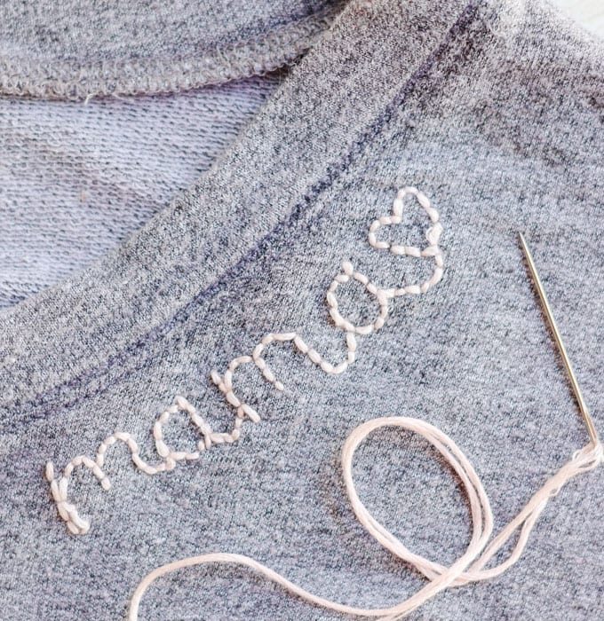 How to Embroider on a Sweatshirt