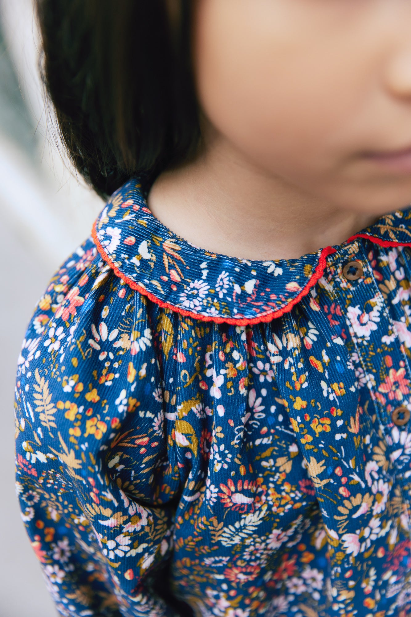 Light Blue Floral Cotton Tops for Girls: Perfect for Any Season