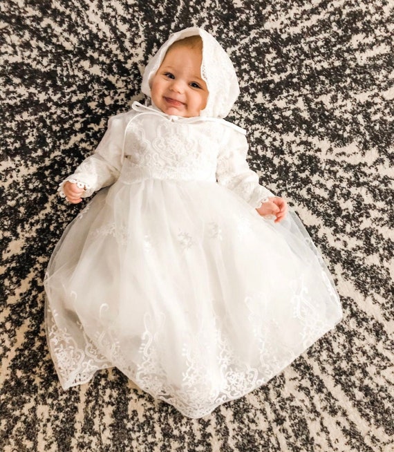 Long Sleeve Baptism Gowns: Timeless And Traditional for Baby